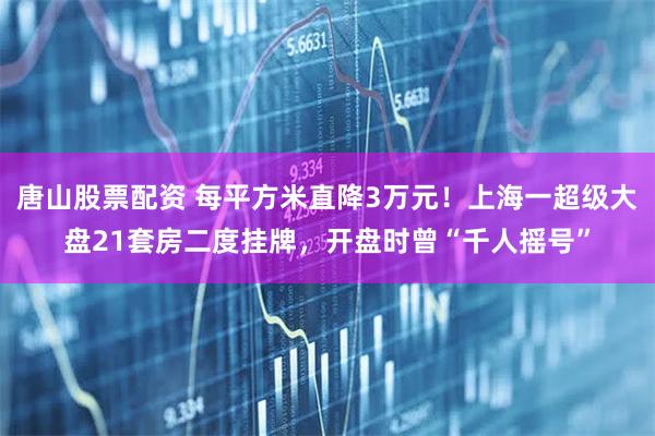 唐山股票配资 每平方米直降3万元！上海一超级大盘21套房二度挂牌，开盘时曾“千人摇号”